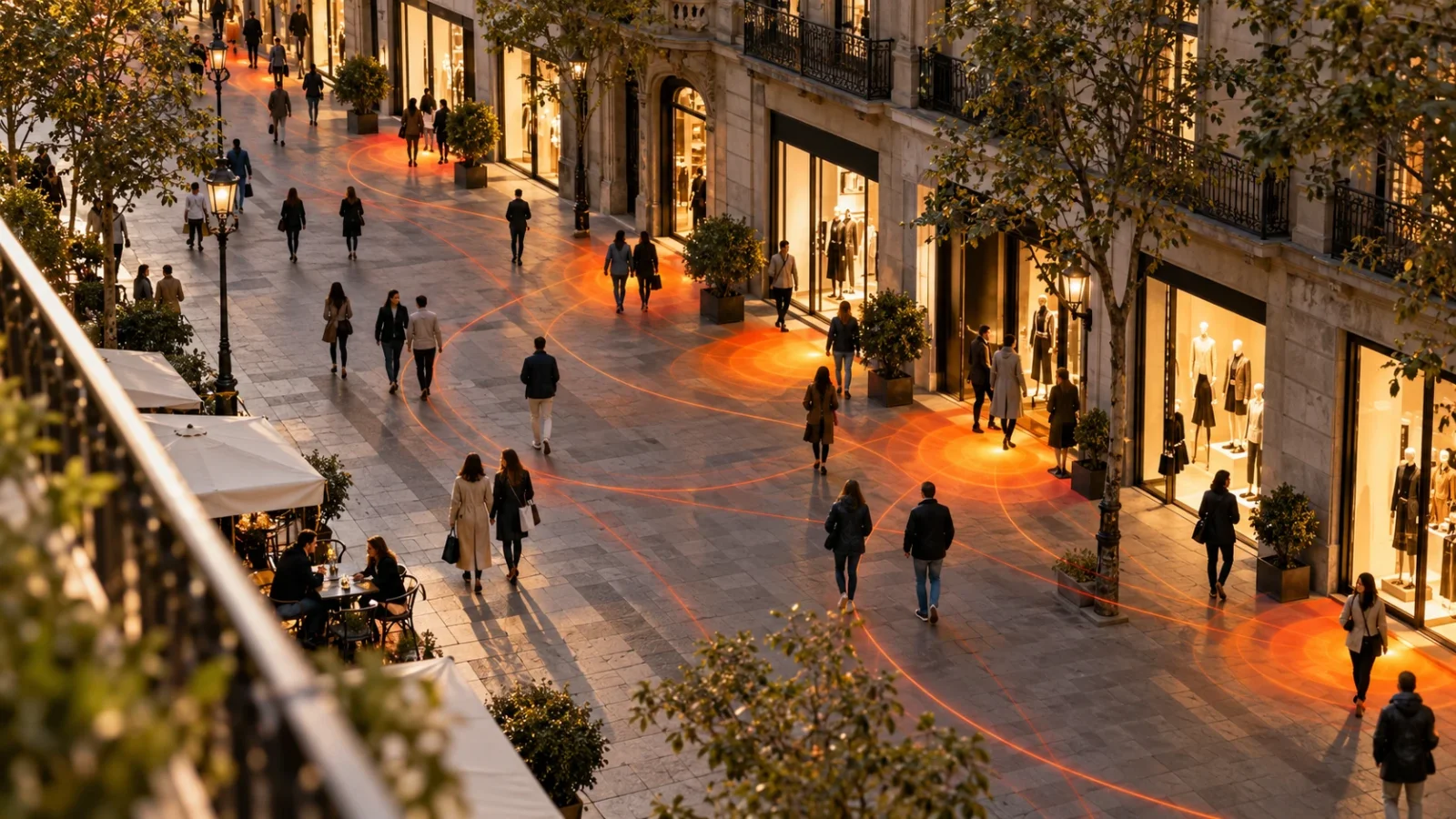 Afluencia en una calle comercial